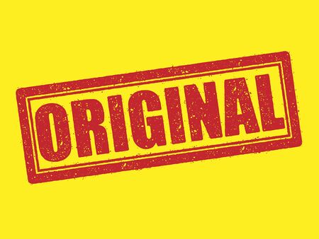 Red Original Rubber Stamp Textのイラスト素材