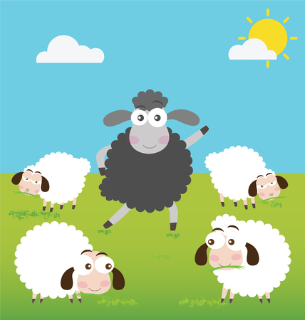 Black Sheep withmake a differenceのイラスト素材