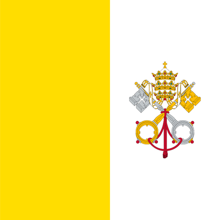 Standard Proportions and Color for Vatican City Flagのイラスト素材