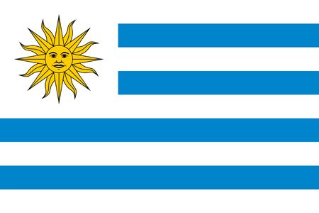 Standard Proportions and Color for Uruguay Flagのイラスト素材