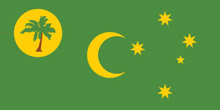 Standard Proportions and Color for Cocos (Keeling) Islands Official Flagのイラスト素材