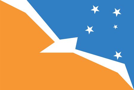 Standard Proportions and Color for Argentine Antarctica Official Flagのイラスト素材