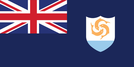 Standard Proportions and Color for Anguilla Official Flagのイラスト素材