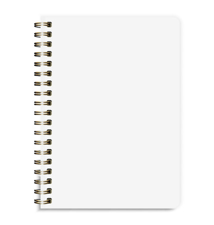 Blank Realistic Notebook Size A5 Isolated On White Backgroundのイラスト素材