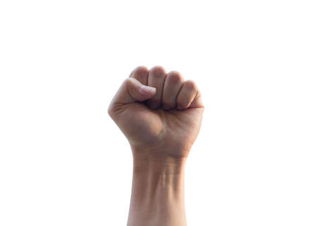 Isolated hand on white backgroundの写真素材