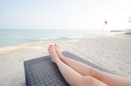 girl on beachの写真素材