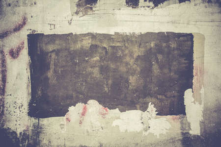 space painted color on grunge wallの写真素材