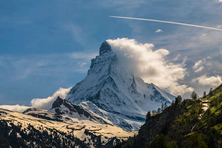 Very beautiful nature of  Matterhorn mountain , Switzerland Alps view from Zermattの写真素材