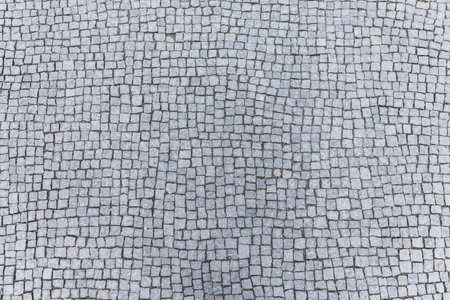 old natural cobblestones floor pavement  for walkway very resistant