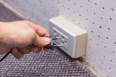 Pull out the plug from the wall socket