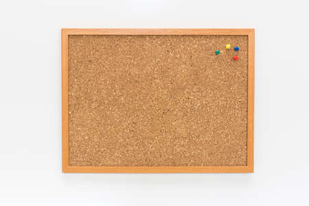 The cork board on the white backgroundの写真素材
