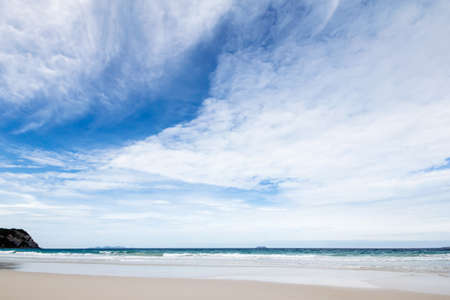 A beautiful blue sky on the island in sunny dayの写真素材
