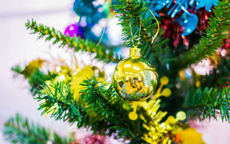 The decoration on the christmas treeの写真素材