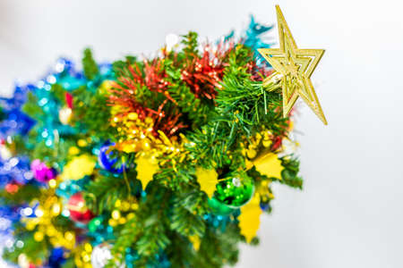 The decoration on the christmas treeの写真素材