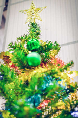 The decoration on the christmas treeの写真素材