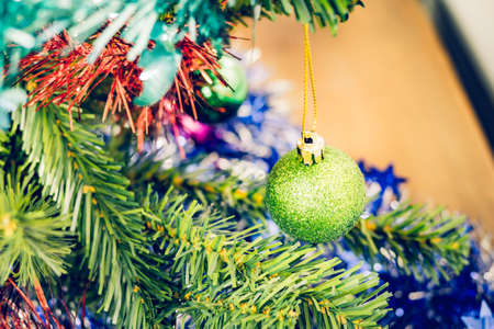 The decoration on the christmas treeの写真素材