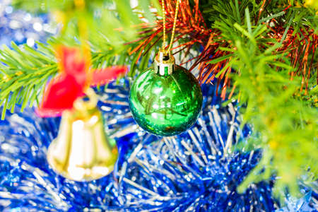 The decoration on the christmas treeの写真素材