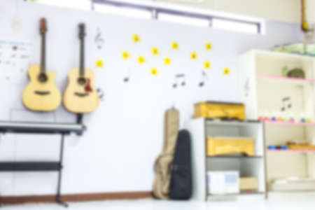 The music room in blur effectの写真素材