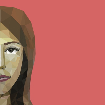 Abstract half face womanのイラスト素材