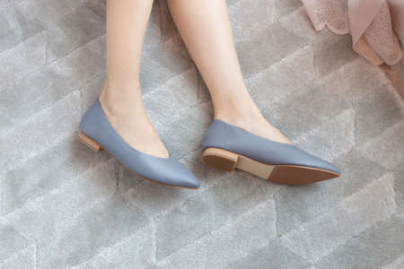 Beautiful feet for women who are beautiful whenever they are beautiful. Working feet or wearing them to travelの写真素材