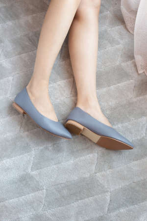 Beautiful feet for women who are beautiful whenever they are beautiful. Working feet or wearing them to travelの写真素材