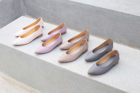 Beautiful feet for women who are beautiful whenever they are beautiful. Working feet or wearing them to travelの写真素材