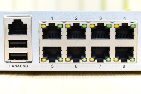 Connecting network plug, back side LAN port, Router back side,Back Side Of Wireless Modem