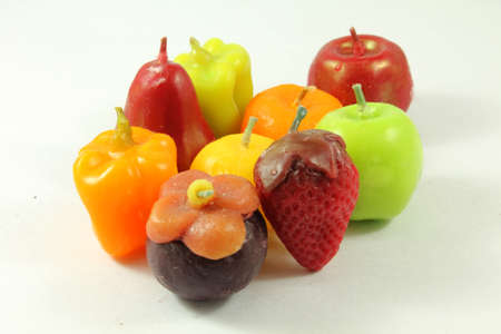 Fruits made from candlesの写真素材