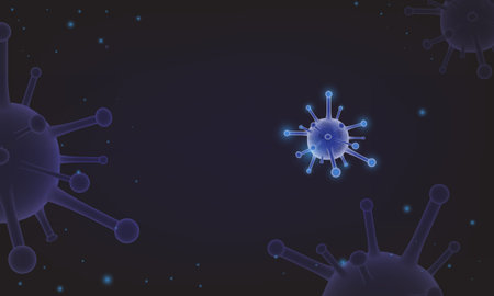 Coronavirus COVID-19 Background Illustration, Virus, Microbiology and Virology Concepts