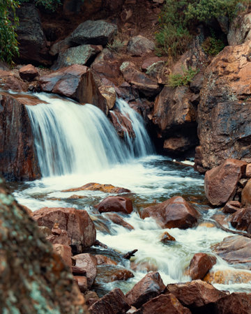 epic waterfall during the summer while hiking at a state park