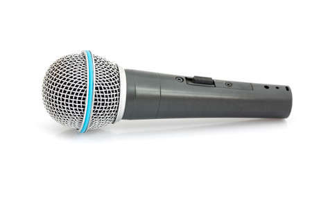 Microphone isolate on a White Backgroundの写真素材