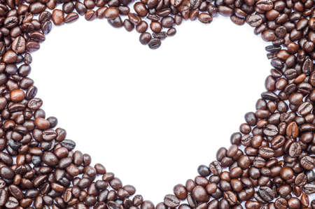 coffee beans isolated on white background.の写真素材