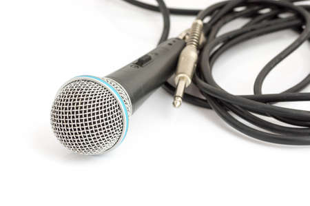Microphone isolate on a White Backgroundの写真素材