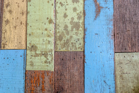 colorful wooden wall backgroundsの写真素材