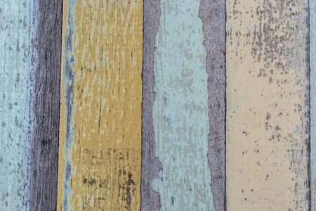 colorful old wood wallの写真素材