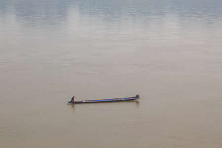 Boat on the Mekong Riverの写真素材
