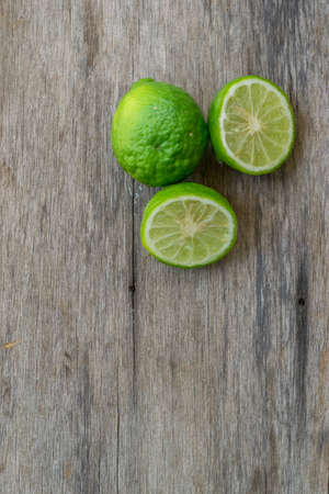 Bergamot on wood backgroundの写真素材