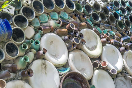 Decorative Ceramic tiles on the wall.の写真素材