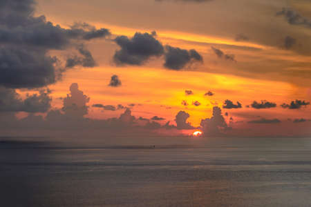 sunset take photo from Promthep cape in Phuket Thailandの写真素材