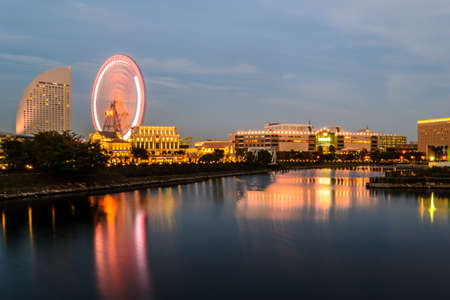 Yokohama city skylineの写真素材