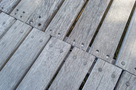 Floor wooden at yacht marina.