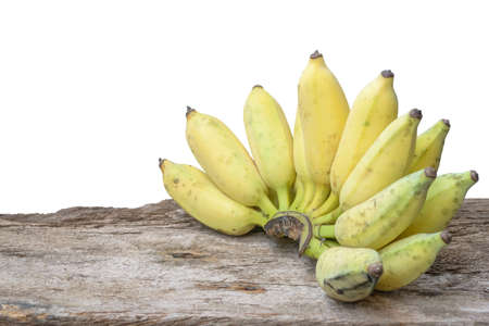 Fresh bananas on wooden vintage backgroundの写真素材