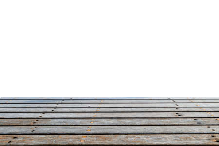 wood floor with white backgroundの写真素材