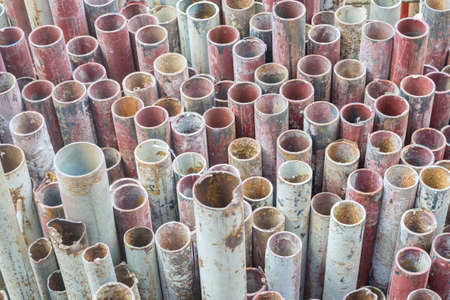 abstract background of close up of the old metal pipeの写真素材