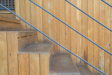 wooden staircase backgroundの写真素材