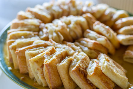 Pineapple pie for a snack to eat with coffee and tea.