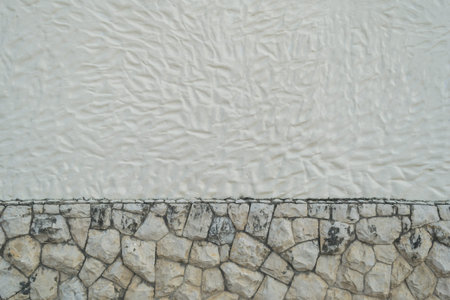 Stone rocks with cement texture wall background