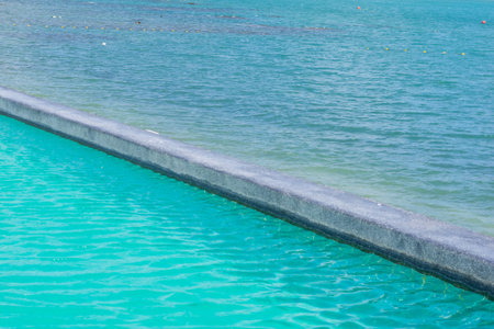 Swimming Pool on a tropical beach,Koh Samui in Thailand