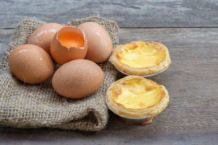 Egg tart custard sweet delicious dessert.の写真素材