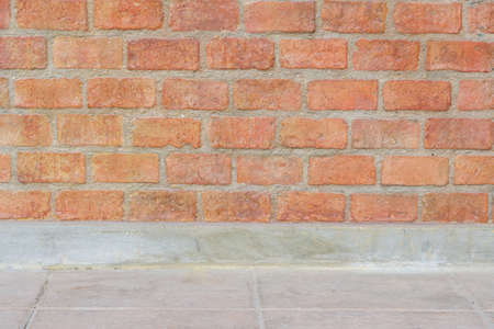 bricks wall background and floorの写真素材